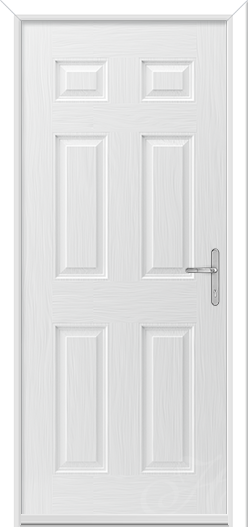 Camarque Solid composite door in White